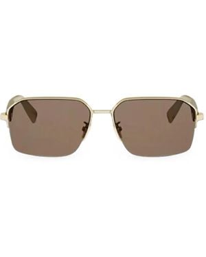 BVLGARI Square-Frame Sunglasses - Metallic