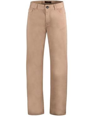 Moorer Sansa-O-Drl Button Trousers - Natural