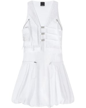Pinko Buckled Mini Dress - White