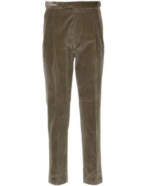 Corneliani Corduroy Slim-Fit Trousers - Green