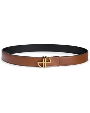 Patou Jp Leather Belt - Black