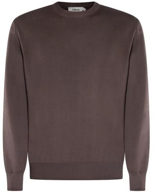 Altea Ribbed Crew-Neck Jumper - Brown