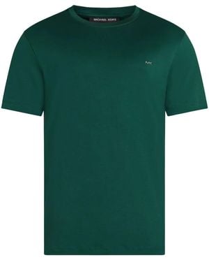 Michael Kors Logo-Print Cotton T-Shirt - Green