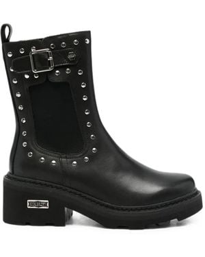 Cult Grace Stud-Embellished Buckled Boots - Black