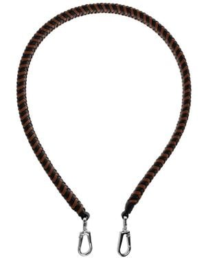 Loewe Bride En Cuir Tressée - Black