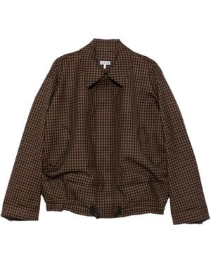 Loewe Gingham Jacket - Brown