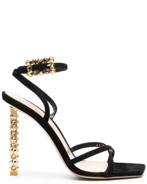 Gianvito Rossi Wonder 105mm スエードサンダル - ブラック