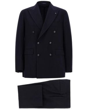 Tagliatore New York Double-Breasted Suit - Blue