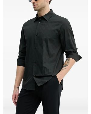 ARMANI EXCHANGE Cotton Long-Sleeve Shirt - Black