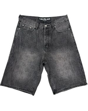 LOSTSHDWS Pantalones Vaqueros Cortos Con Detalles - Gris