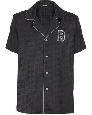 Balmain Varsity Pyjama Shirt - Black