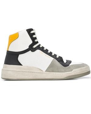 Saint Laurent パネル ハイカットスニーカー - ホワイト