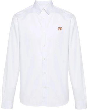 Maison Kitsuné Fox Head Classic Shirt Clothing - White