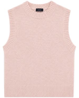 Soeur Namaste Sleeveless Knitted Vest - Pink