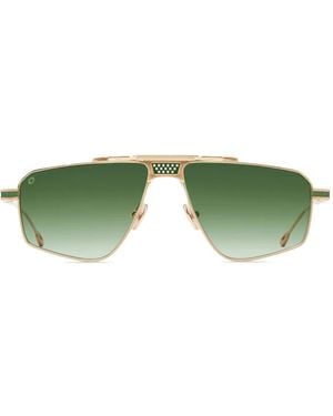 T Henri Eyewear Lunettes De Soleil À Monture Géométrique - Vert