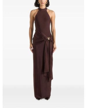 Manière De Voir Vestido Largo Willow Con Cuello Halter - Morado