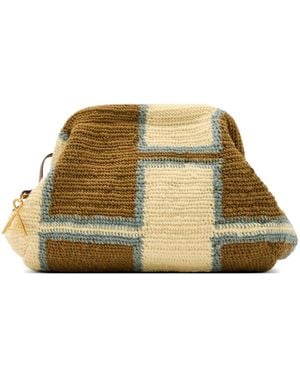 among Keron Skin Pik Bilum Clutch Bag - Metallic