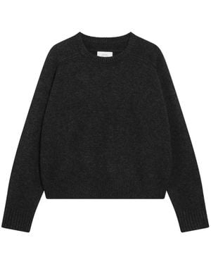 Loulou de Saison Pull Breha À Col Rond Et Détails De Liserés Contrastants - Noir