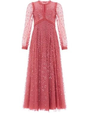 Needle & Thread Sequin-Embellishment Maxi Dress - Pink