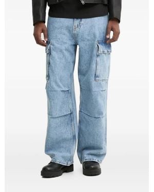 HUGO Cargo-Jeans mit Logo-Applikation - Blau