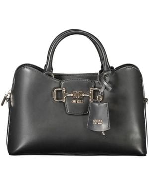 Guess Borsa Tote Janie Con Morsetto - Nero