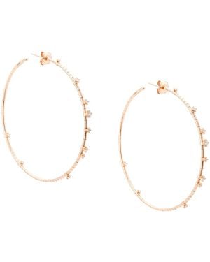 Mattia Cielo Embellished Hoop Earrings - Metallic