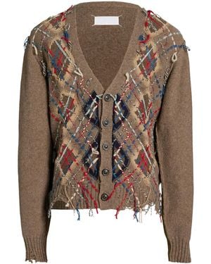 Maison Margiela カットアウト カーディガン - ブラウン
