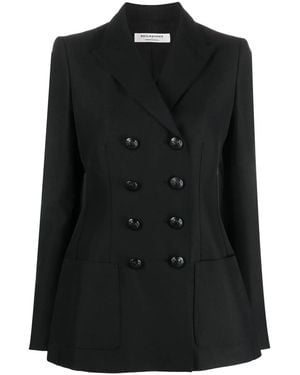 Philosophy Di Lorenzo Serafini Embossed-Buttons Double-Breasted Blazer - Black