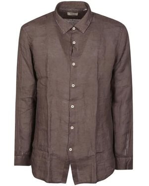 Altea Chemise À Boutonnière Sur Le Devant - Brown