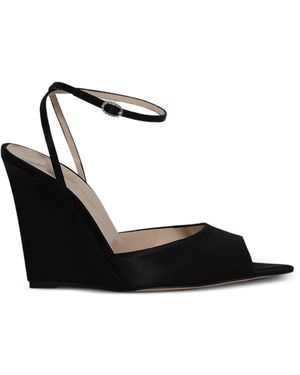 Andrea Wazen Loulou Wedge Sandals - Black
