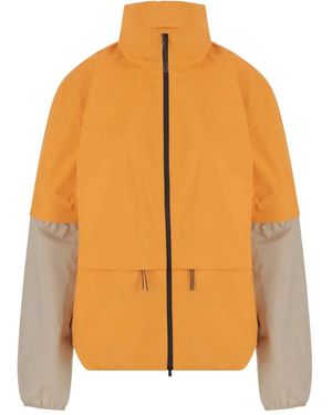 Autry Two-Tone Zip-Front Jacket - Orange