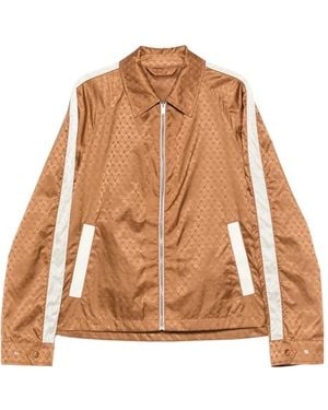 McQueen Skull-Patterned Jacket - Brown