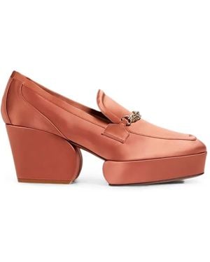 Zimmermann Chain-Embellished Platform Pumps - Pink
