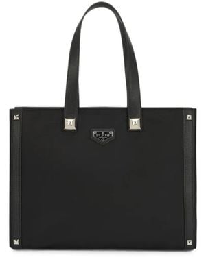Philipp Plein Logo-Print Tote Bag - Black