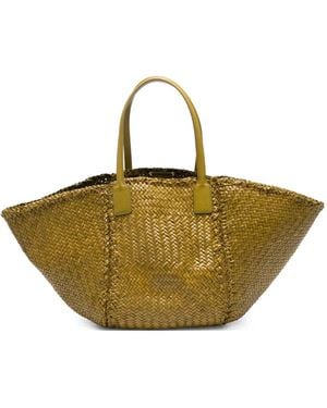 Dragon Diffusion Teresa Geweven Leren Shopper - Naturel
