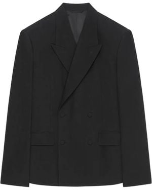 Givenchy Peak-Lapel Double-Breasted Blazer - Black