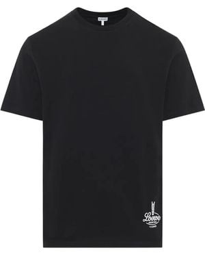 Loewe T-Shirt Ample À Imprimé Au Dos - Noir