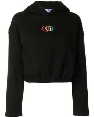 goodboy Logo-Embroidered Cropped Hoodie - Black