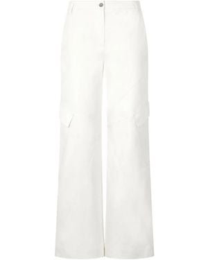 Roberto Cavalli Python-Print Cargo Trousers - White