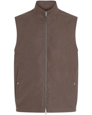 ZEGNA Chaleco Oasi Lino - Marrón