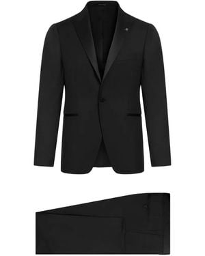 Tagliatore Three-Piece Single-Breasted Suit - Black