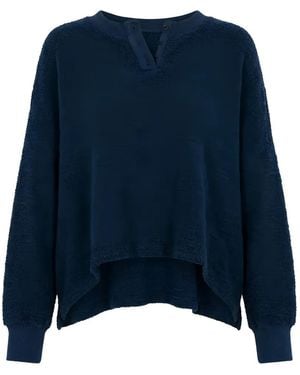 ASKK NY Great Jones V-Neck Sweatshirt - Blue