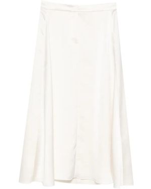 Luisa Cerano A-Line Midi Skirt - White