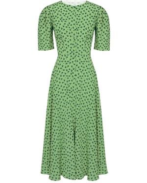 POST MERIDIEM Button-Down Midi Dress - Green