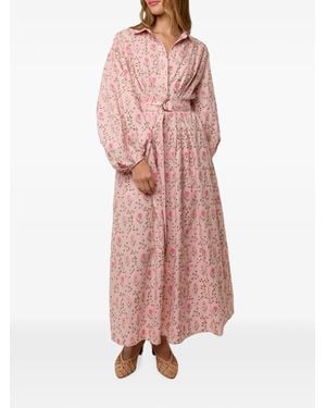 Palm Noosa Floral-Print Belted Dress - Pink