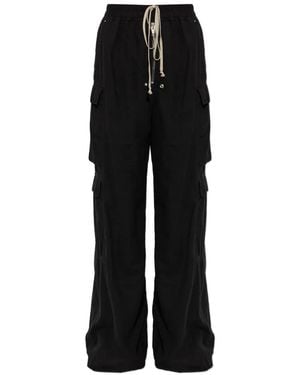 Rick Owens Pantalon Cargo À Lien De Resserrage - Black