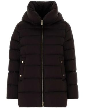 Moorer Natalia Quilted Hooded Jacket - Black
