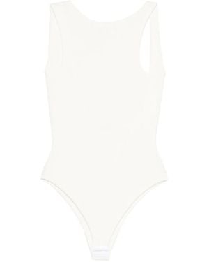 A.M.G Racerback Bodysuit - White