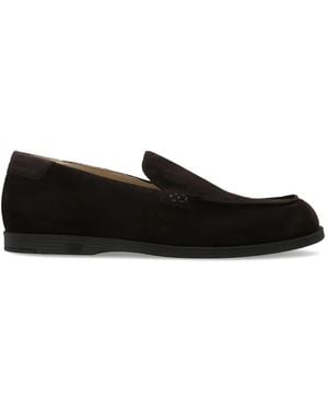 Emporio Armani Suede Loafers - Black