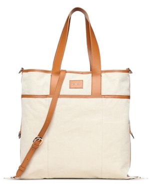 BIASIA Paneled Tote Bag - Natural